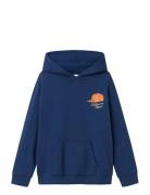Nkmnopal Ls Nreg Sweat Wh Bru Tops Sweat-shirts & Hoodies Hoodies Navy...