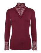 Sc-Marica Tops T-shirts & Tops Long-sleeved Burgundy Soyaconcept