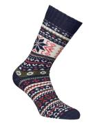 Winter Alpaca Star Lingerie Socks Regular Socks Navy Alpacasocks&Co