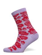 Linjaus Pioni Lingerie Socks Regular Socks Purple Marimekko
