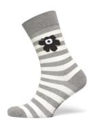 Kasvaa Tasaraita Unikko Lingerie Socks Regular Socks Grey Marimekko