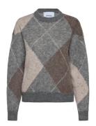 Msrevea Knit Pullover Tops Knitwear Jumpers Grey Minus