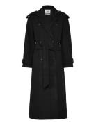 Coat Ohut Pitkä Takki Black Monki