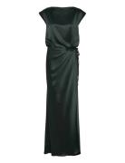 Yui Satin Wrap Dress Maksimekko Juhlamekko Green Ahlvar Gallery