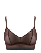Mesh Balc Tte Lingerie Bras & Tops Soft Bras Bralette Brown Understate...