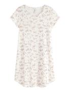 Nightdress Pointelle Aop Yöpaita Pink Lindex
