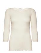 Rwbeatrice 3/4 S Boatneck T-Shirt Tops T-shirts & Tops Long-sleeved Wh...