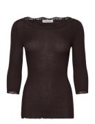 Rwbeatrice 3/4 S Boatneck T-Shirt Tops T-shirts & Tops Long-sleeved Bl...