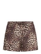 Satin Short Bottoms Shorts Casual Shorts Brown Hunkemöller