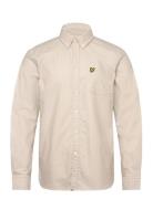 Plain Oxford Shirt Tops Shirts Casual Beige Lyle & Scott