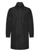 Mac Coat With Detachable Collar Ohut Pitkä Takki Black Lindbergh