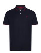 River Reg Cot Pq Mcs M Polo Tops Polos Short-sleeved Navy MCS