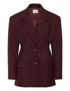 Gzpaula Waist Blazer Blazers Single Breasted Blazers Burgundy Gestuz