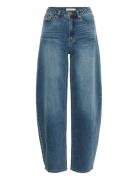 Gzviva Hw Baggy Jeans Bottoms Jeans Wide Blue Gestuz