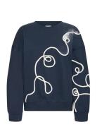 Ihkasura Sw2 Tops Sweat-shirts & Hoodies Sweat-shirts Navy ICHI