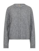 Sc-Viki Tops Knitwear Cardigans Grey Soyaconcept
