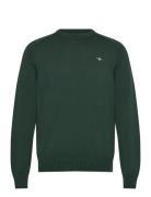 Casual Cotton C-Neck Tops Knitwear Round Necks Green GANT