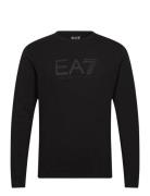 T-Shirt Tops T-shirts Long-sleeved Black EA7