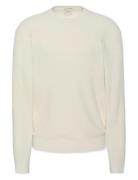 Ls Texture Cttn Crewnk Sweater 1 Tops Knitwear Round Necks Cream Calvi...