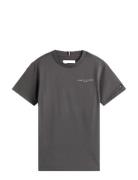 Mini Corp T-Shirt Tops T-shirts Short-sleeved Grey Tommy Hilfiger