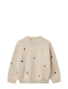 Orlane Embroidery Knit Jumper Tops Knitwear Pullovers Beige Liewood