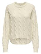 Onljeanett Life Ls Cable O-Neck Cc Knt Tops Knitwear Jumpers Cream ONL...