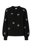Yasfleur Ls Knit Pullover S. Noos Tops Knitwear Jumpers Black YAS