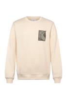 Alert Sweatshirt Tops Sweat-shirts & Hoodies Sweat-shirts Cream Makia