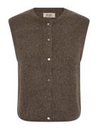 Mmalmine Thora Knit Vest Vests Knitted Vests Brown MOS MOSH