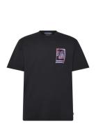 Relaxed Fit Front + Back Aw T-Shirt Tops T-shirts Short-sleeved Black ...