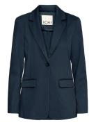 Ihkate Sus Long Bl4 Blazers Single Breasted Blazers Navy ICHI