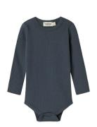 Plain Body Ls Bodies Long-sleeved Blue MarMar Copenhagen