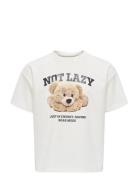 Kogbillie Ss Loose Teddy Top Jrs Noos Tops T-shirts Short-sleeved Whit...