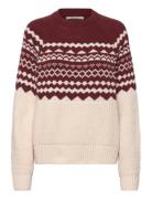 Barbour Mabel Knitted Jumper Tops Knitwear Jumpers Burgundy Barbour