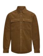 Utility Overshirt Tops Overshirts Brown Revolution