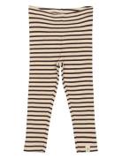 Legging Modal Striped Bottoms Leggings Cream Petit Piao