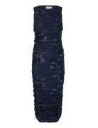 Lavinia Dress Polvipituinen Mekko Navy Noella
