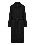 Sc-Shakira Villakangastakki Pitkä Takki Black Soyaconcept