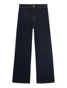 Catherin Culotte High-Rise Jeans Bottoms Jeans Wide Navy Mango