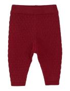 Pants Knit Bottoms Sweatpants Red Fixoni
