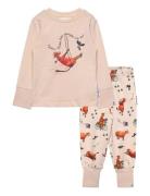 Mamma Mu Two Piece Pyjamas Beige Pyjamasetti Pyjama Beige Geggamoja