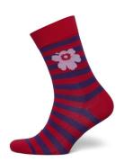 Kasvaa Tasaraita Unikko Lingerie Socks Regular Socks Red Marimekko