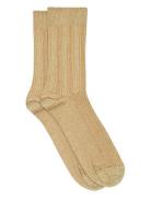 Julia Glitter Socks Lingerie Socks Regular Socks Beige Mp Denmark