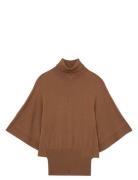 Hadley Tops Knitwear Turtleneck Brown Reiss
