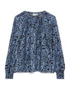 Kaamanda Blouse Tops Blouses Long-sleeved Blue Kaffe