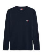 Tjm Reg Badge Tee Ls Tops T-shirts Long-sleeved Navy Tommy Jeans