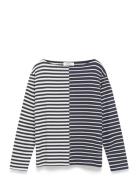 Soft Single Silke Tee Ls Tops T-shirts & Tops Long-sleeved Navy Mads N...