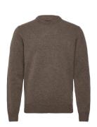 Barbour Essential Patch Crew Tops Knitwear Round Necks Brown Barbour