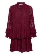 Floretta Dress Lyhyt Mekko Burgundy A-View