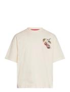 Tnrita Os S_S Tee Tops T-shirts Short-sleeved Cream The New